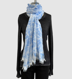 Annie Turbin Light Blue Giraffe Modal Scarf