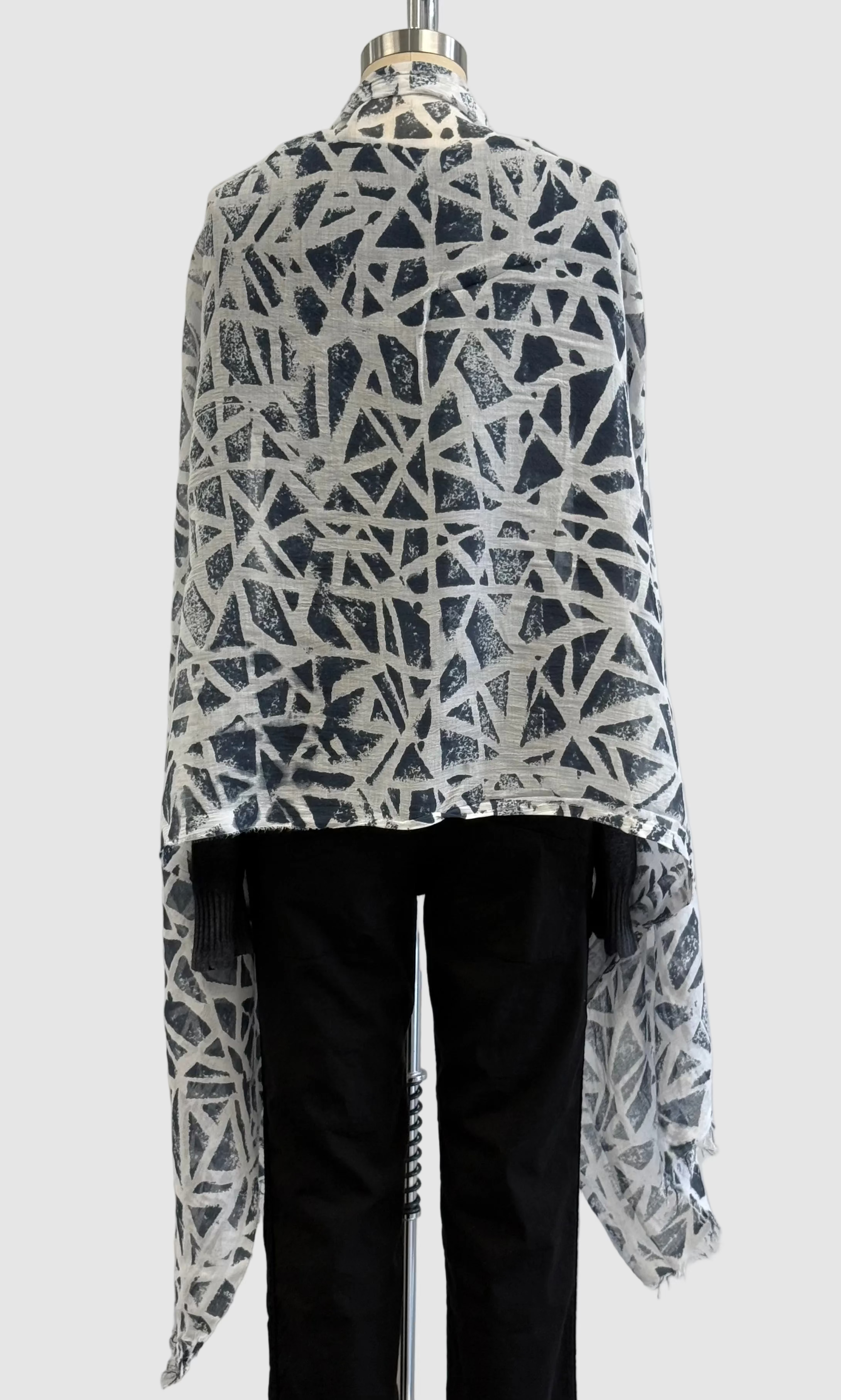 Annie Turbin Reverse Black Stain Glass Modal Scarf