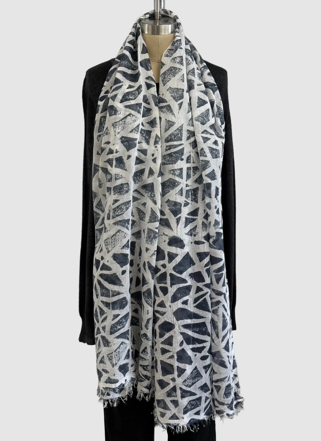 Annie Turbin Reverse Black Stain Glass Modal Scarf