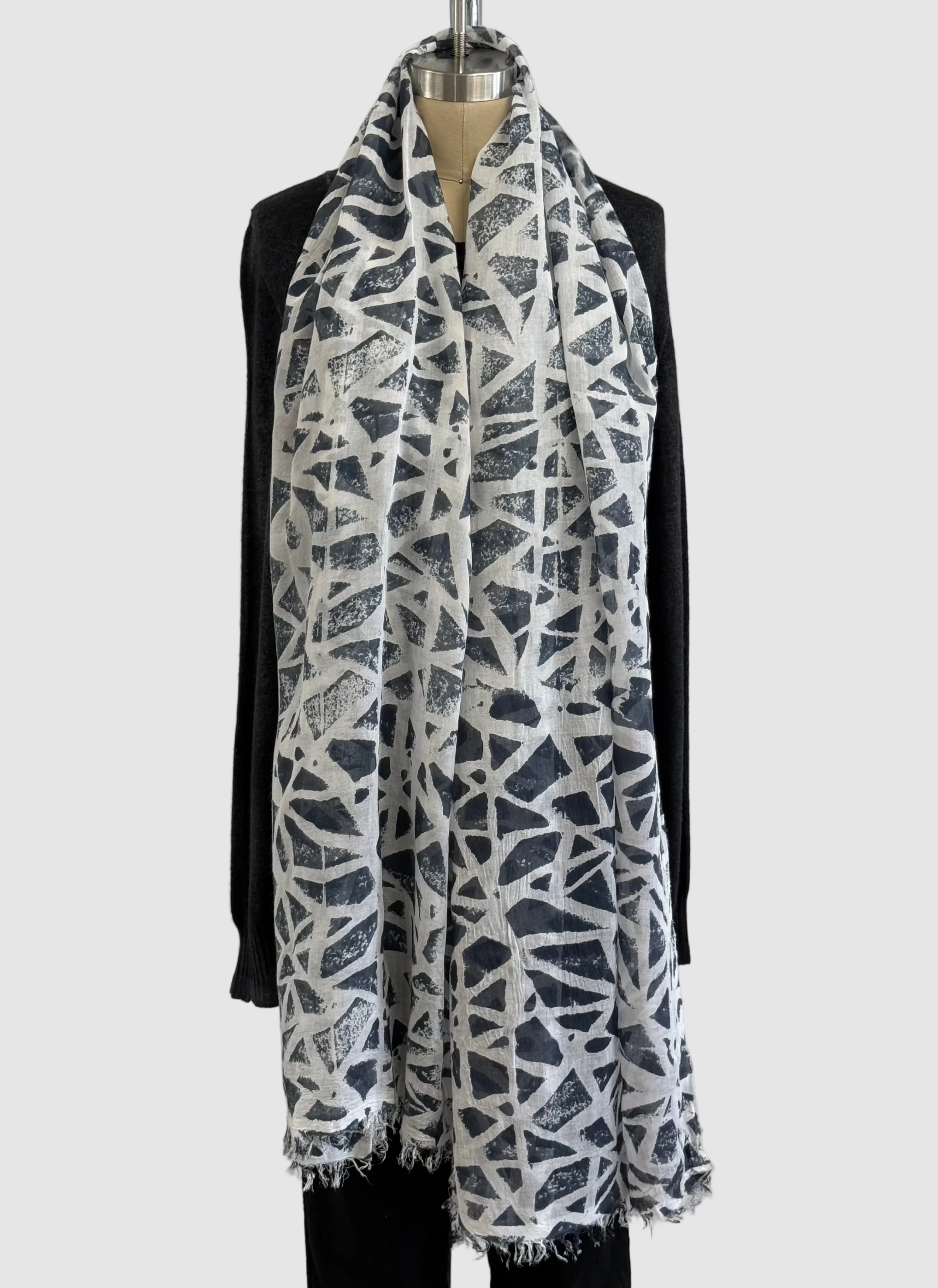 Annie Turbin Reverse Black Stain Glass Modal Scarf