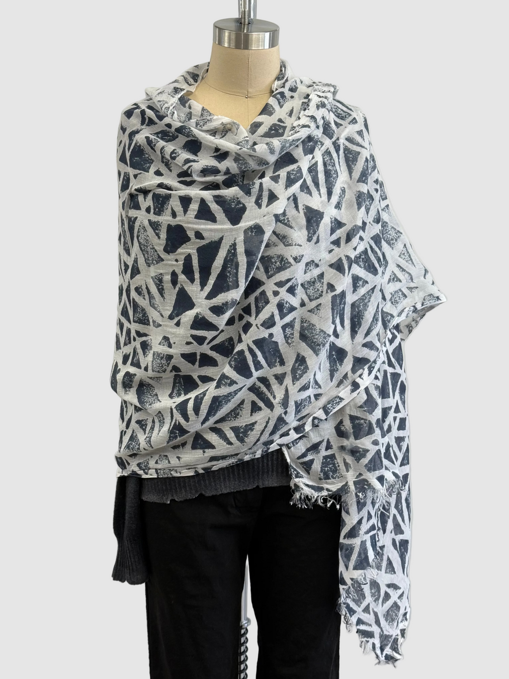 Annie Turbin Reverse Black Stain Glass Modal Scarf