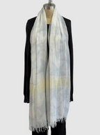 Annie Turbin Grey &amp; Yellow Giant Star Modal Scarf