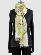 Annie Turbin Black & Yellow Swirl Modal Scarf