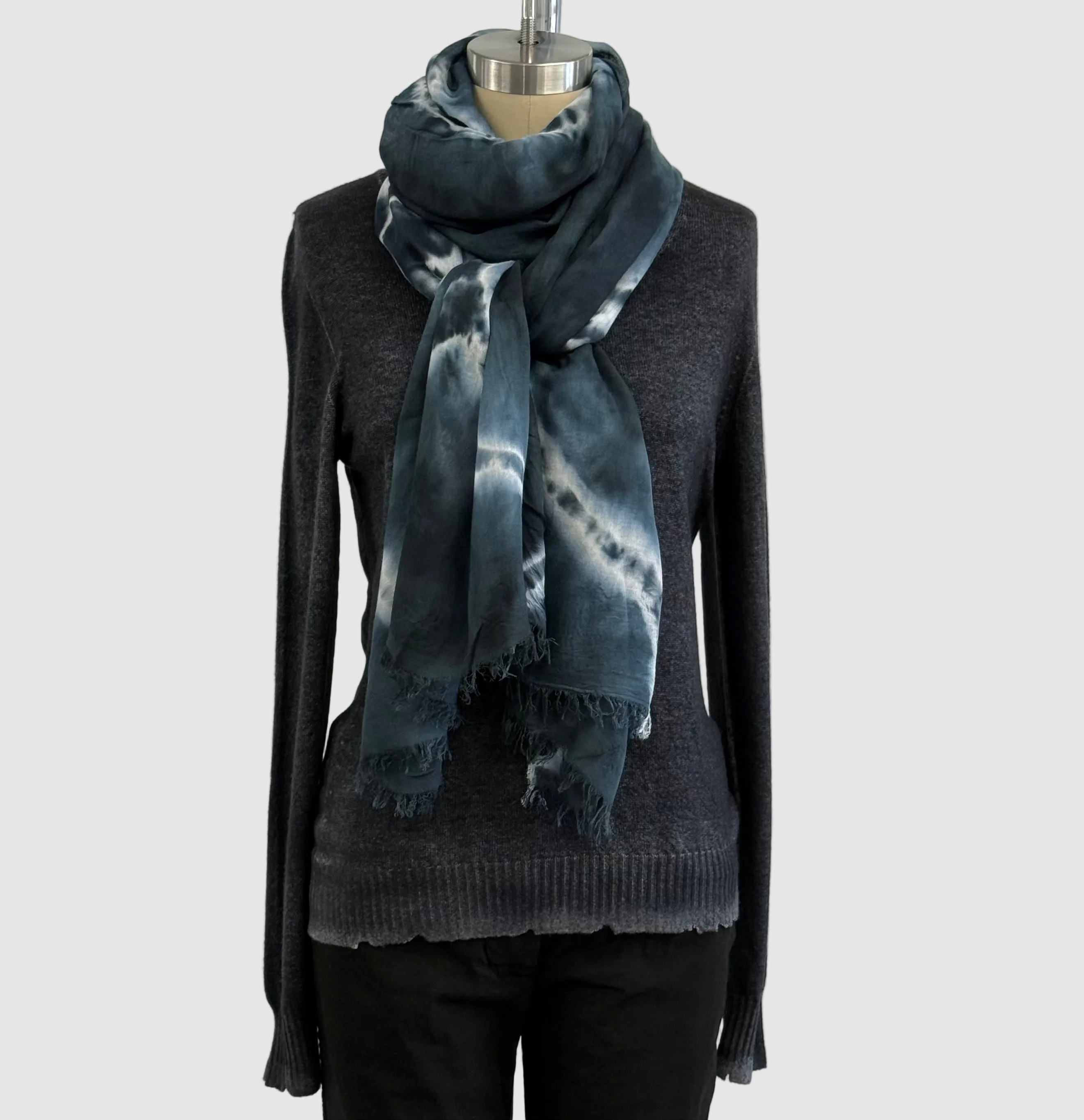Annie Turbin Black Crystal Modal Scarf