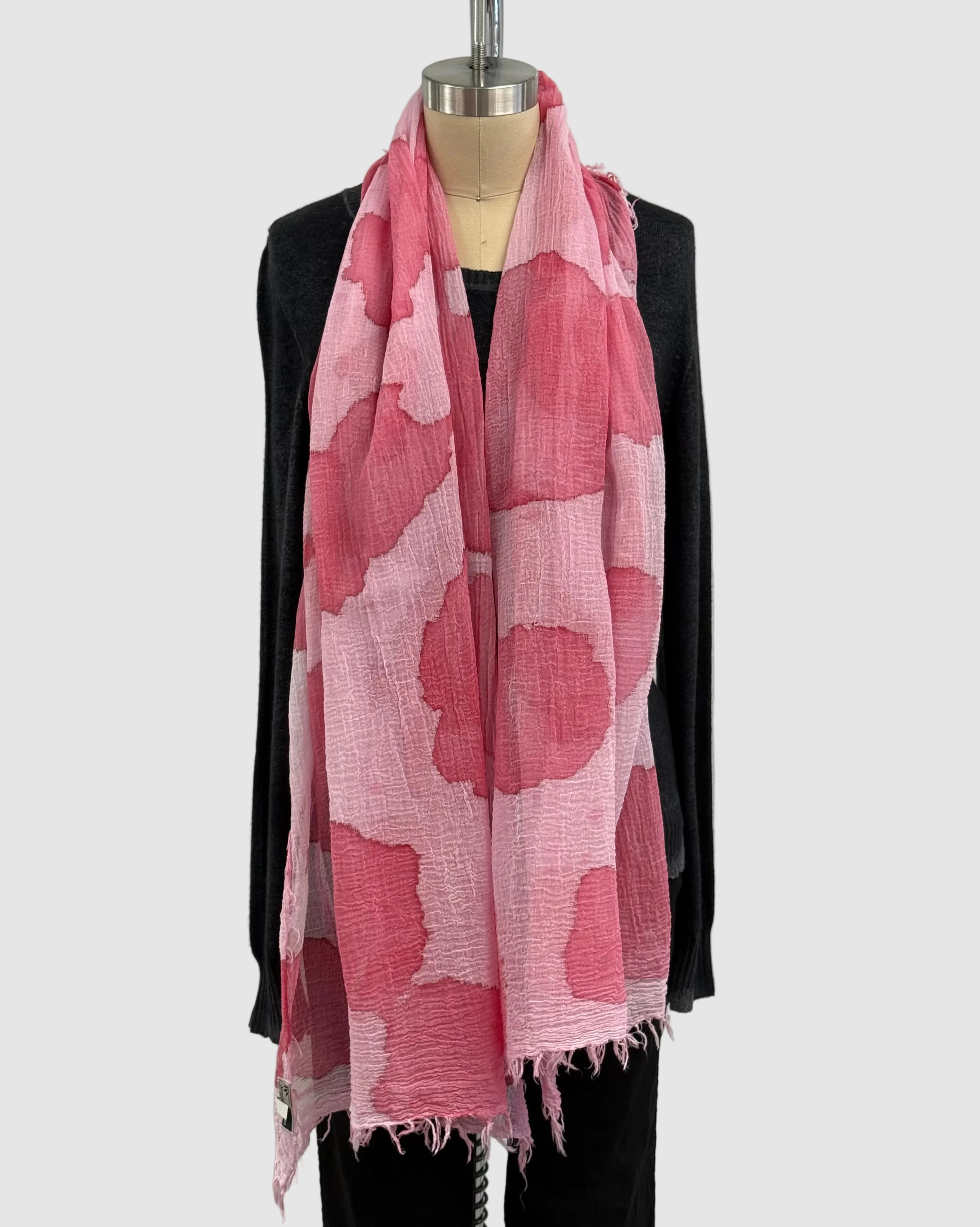 Annie Turbin Pink Cloud Cotton Scarf