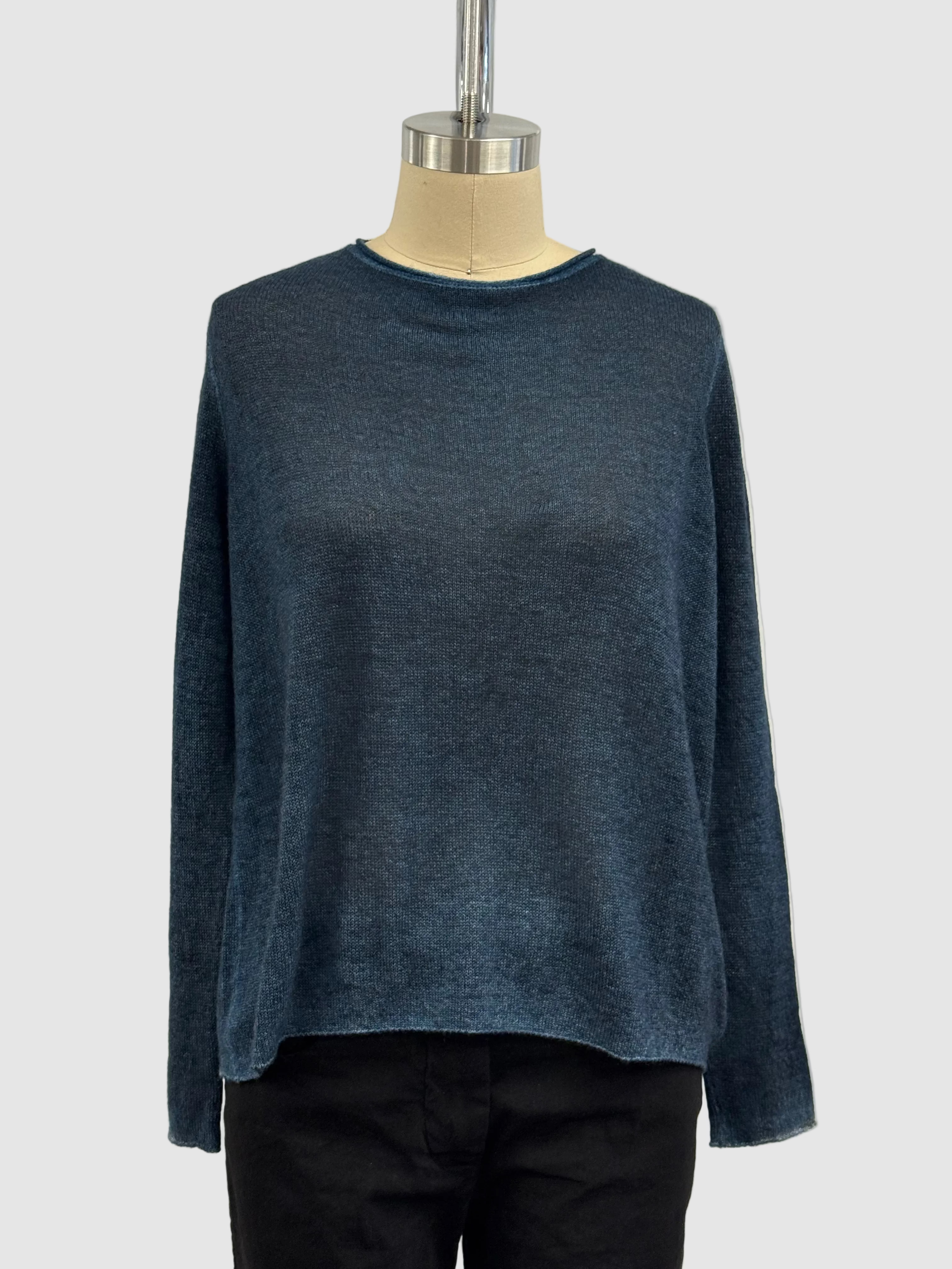 Avant Toi Cashmere Pullover Sweater in Nero Fiume