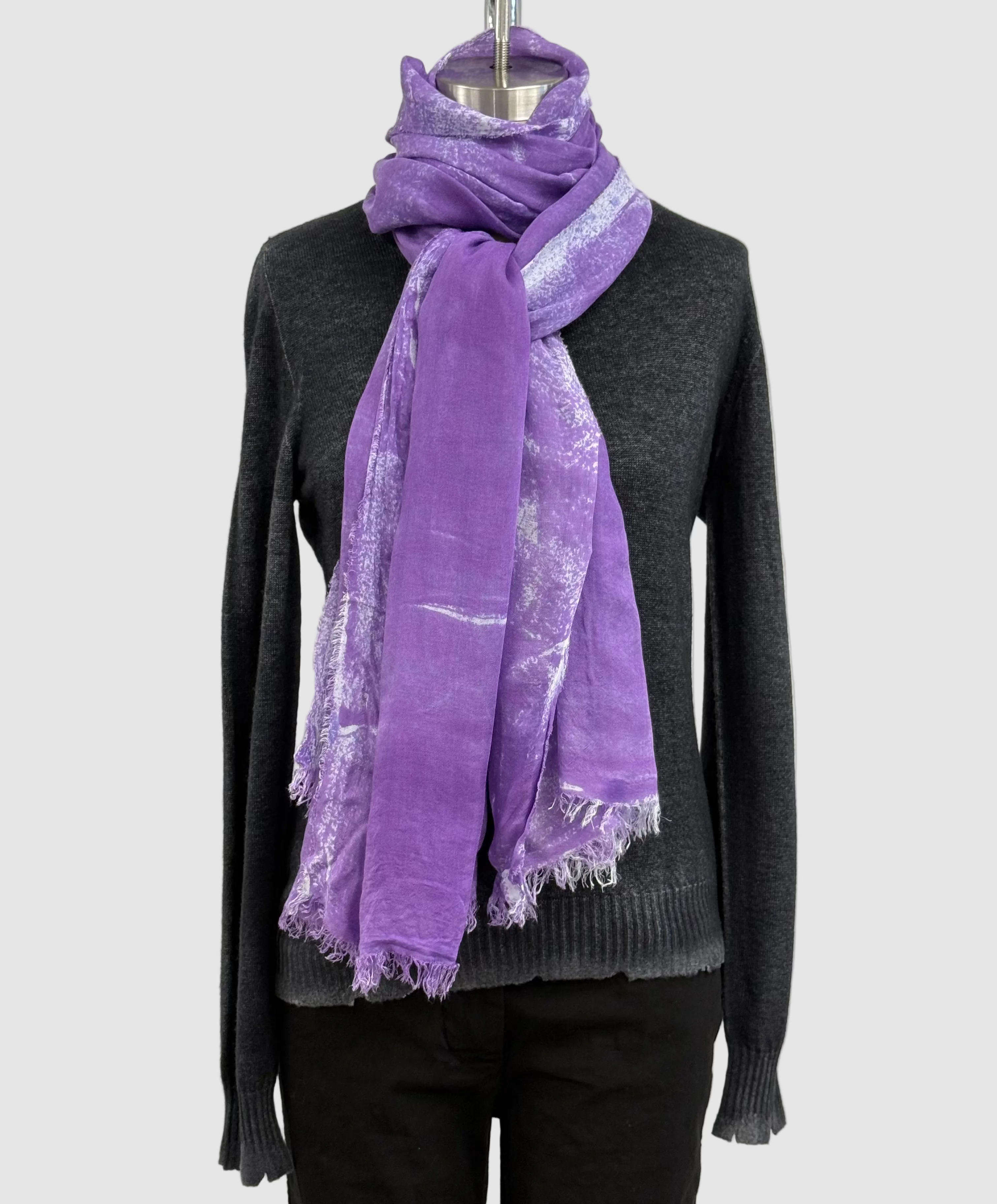 Annie Turbin Orchid Roller Print Modal Scarf