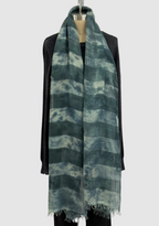 Annie Turbin Combat Green Rugby Striped Modal Scarf