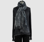 Annie Turbin Gray Stars & Stripes Modal Scarf