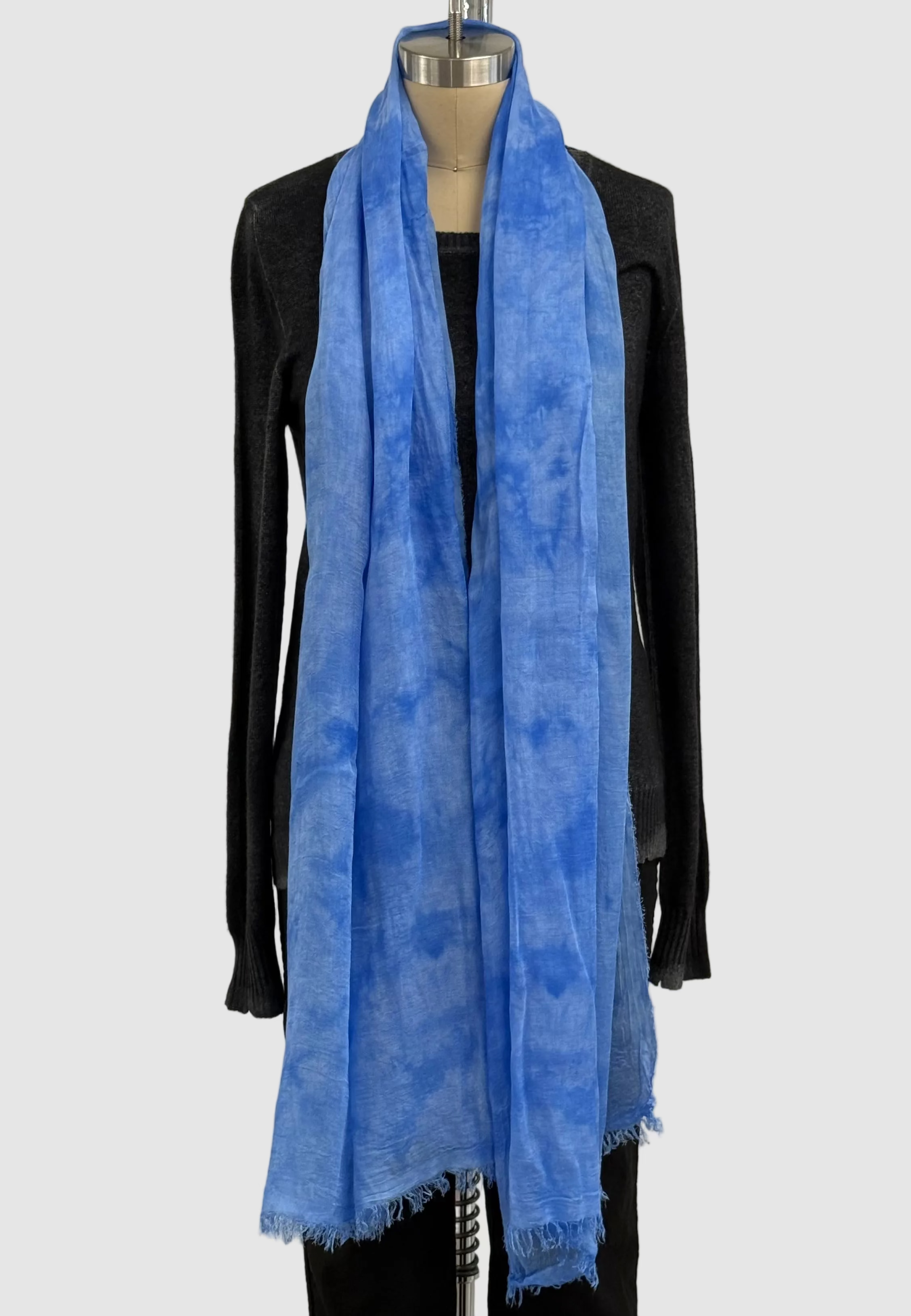 Annie Turbin Bright Blue Botanical Modal Scarf