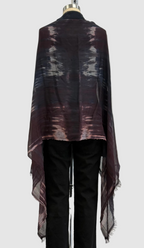 Annie Turbin Black Burgundy Horizon Modal Scarf