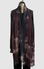 Annie Turbin Black Burgundy Horizon Modal Scarf