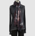 Annie Turbin Black Burgundy Horizon Modal Scarf