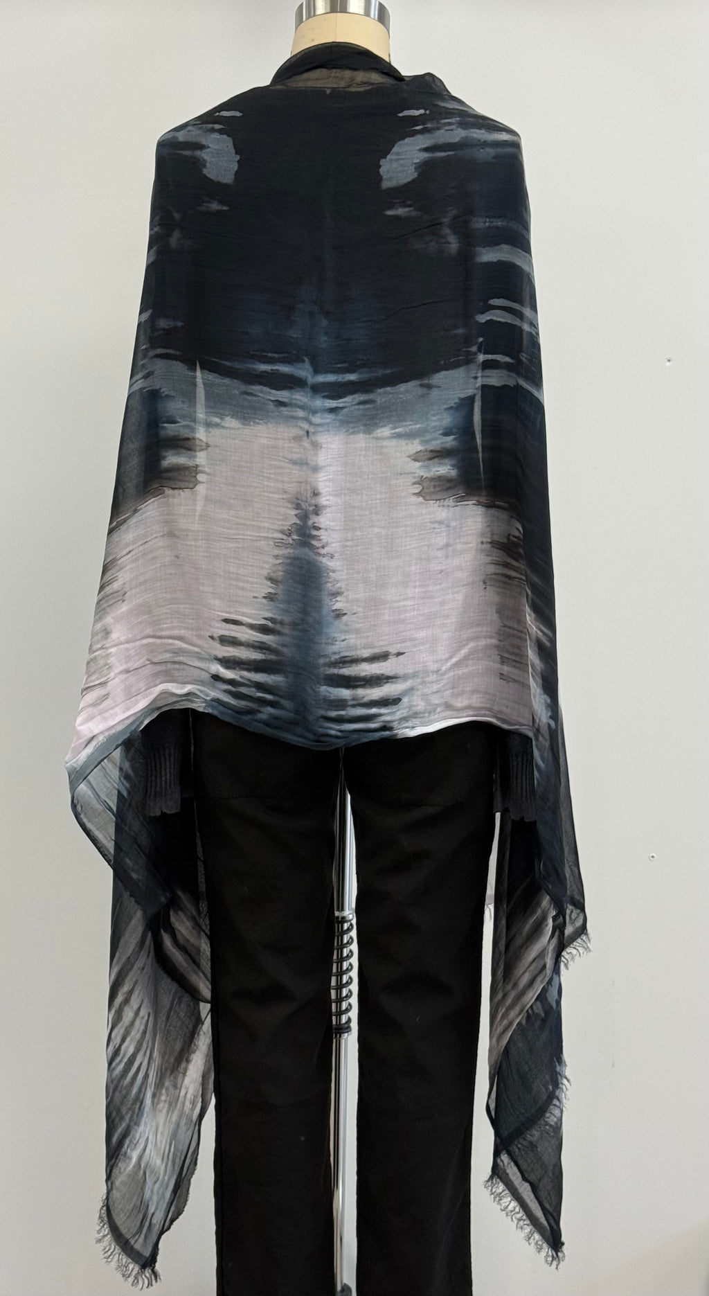 Annie Turbin Pink Black Horizon Modal Scarf