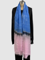 Annie Turbin Blue Pink Black Stripe Modal Scarf