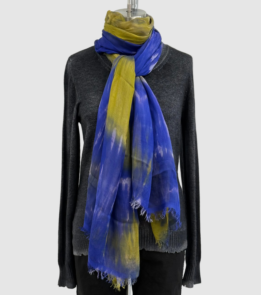 Annie Turbin Olive Purple Horizon Modal Scarf