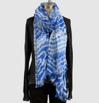 Annie Turbin Bright Blue Shibori Modal Scarf