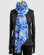 Annie Turbin Bright Blue Shibori Modal Scarf