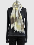 Annie Turbin Brown Yellow Gray Cotton Cloud Scarf