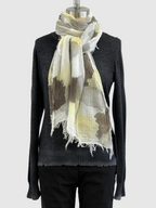 Annie Turbin Brown Yellow Gray Cotton Cloud Scarf