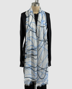 Annie Turbin Blue & Black Swirl Modal Scarf