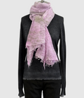 Annie Turbin Orchid With Olive Splatter Cotton Scarf