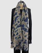 Annie Turbin Navy Oatmeal Linen Scarf