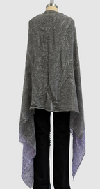 Annie Turbin Purple & Charcoal Rainwash Silk Scarf