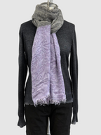 Annie Turbin Purple & Charcoal Rainwash Silk Scarf