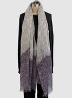 Annie Turbin Taupe Plum Rainwash Linen Scarf