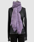 Annie Turbin Purple Rainwash Linen Scarf