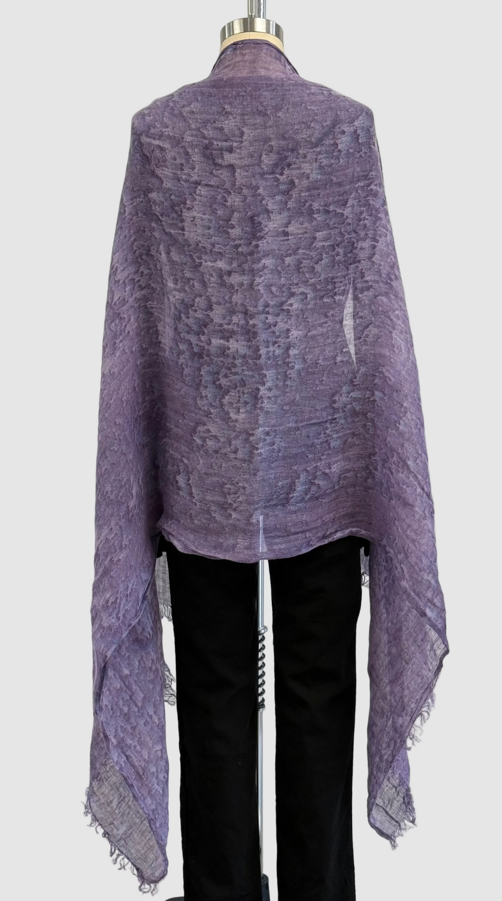 Annie Turbin Purple Rainwash Linen Scarf
