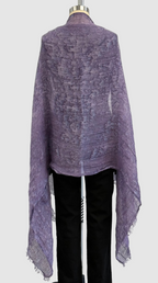 Annie Turbin Purple Rainwash Linen Scarf