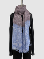 Annie Turbin Plum & Periwinkle Rainwash Linen Scarf