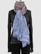 Annie Turbin Plum & Periwinkle Rainwash Linen Scarf