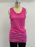 Avant Toi Cotton Tank Top in Rosa Fluo