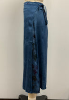 Avant Toi Faded Effect Wrap Patchwork Silk Skirt in Fiume