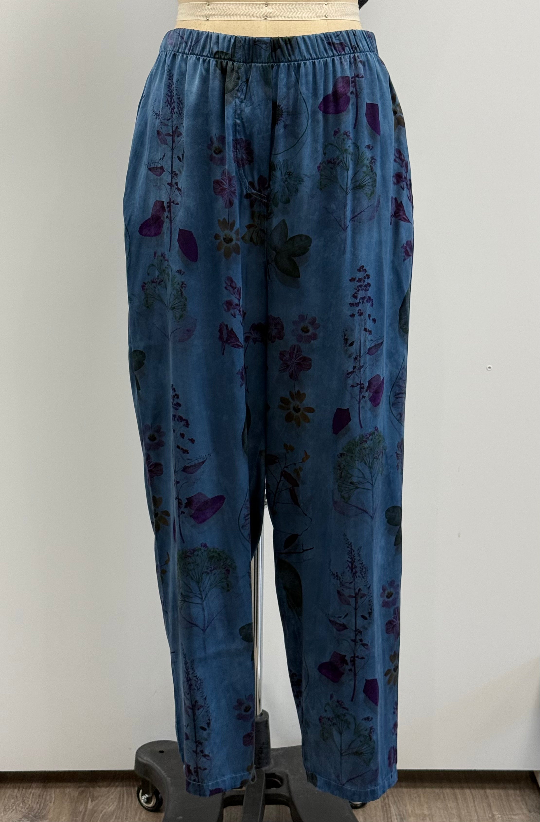 Avant Toi Faded Effected Stretch Silk Pants with Pockets in Fiume