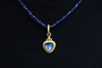 Faceted Blue Saffire Necklace with Blue Moonstone Pendant
