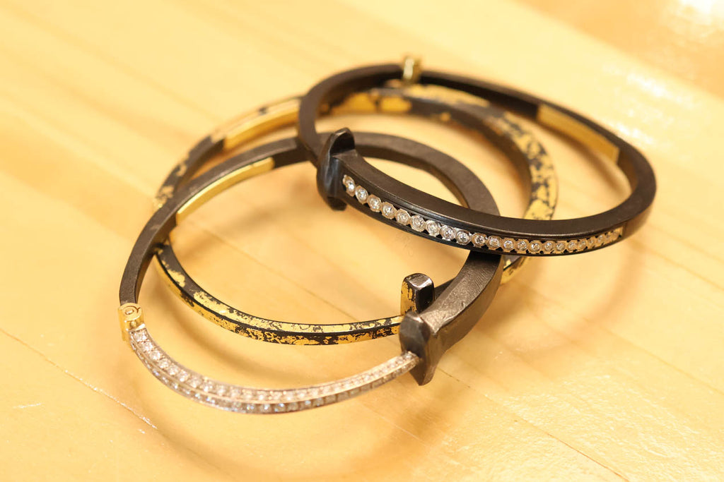 22K Gold Dust Nail Bracelet