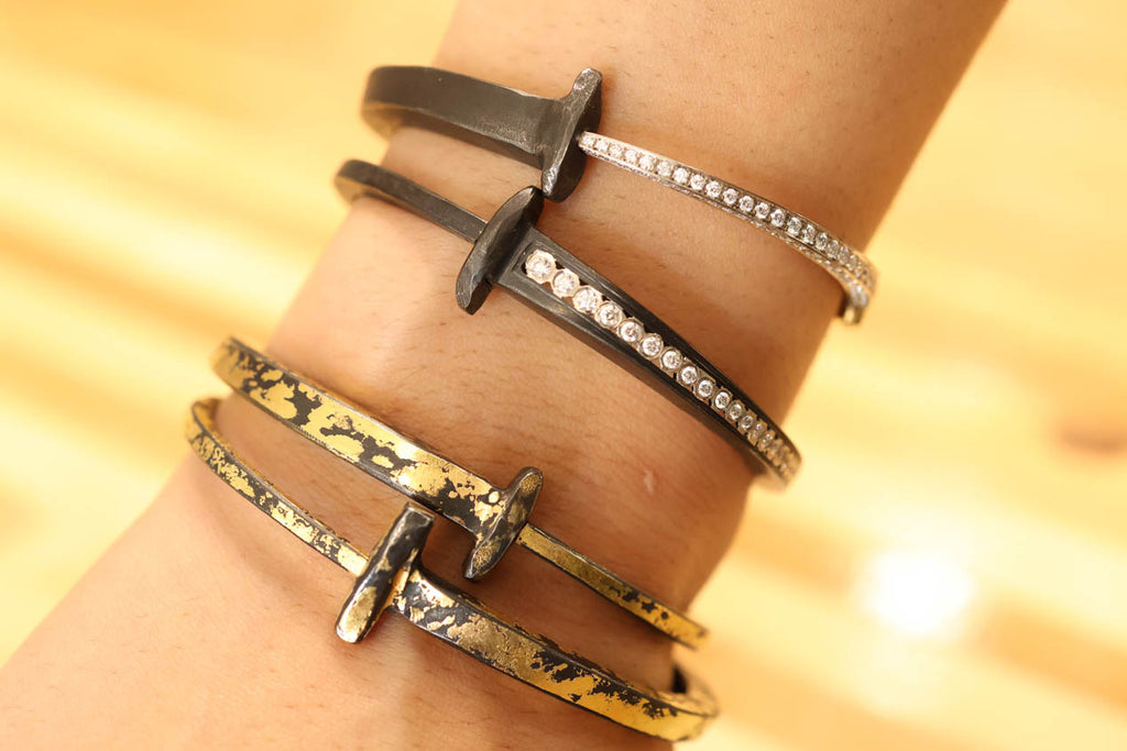 22K Gold Dust Nail Bracelet