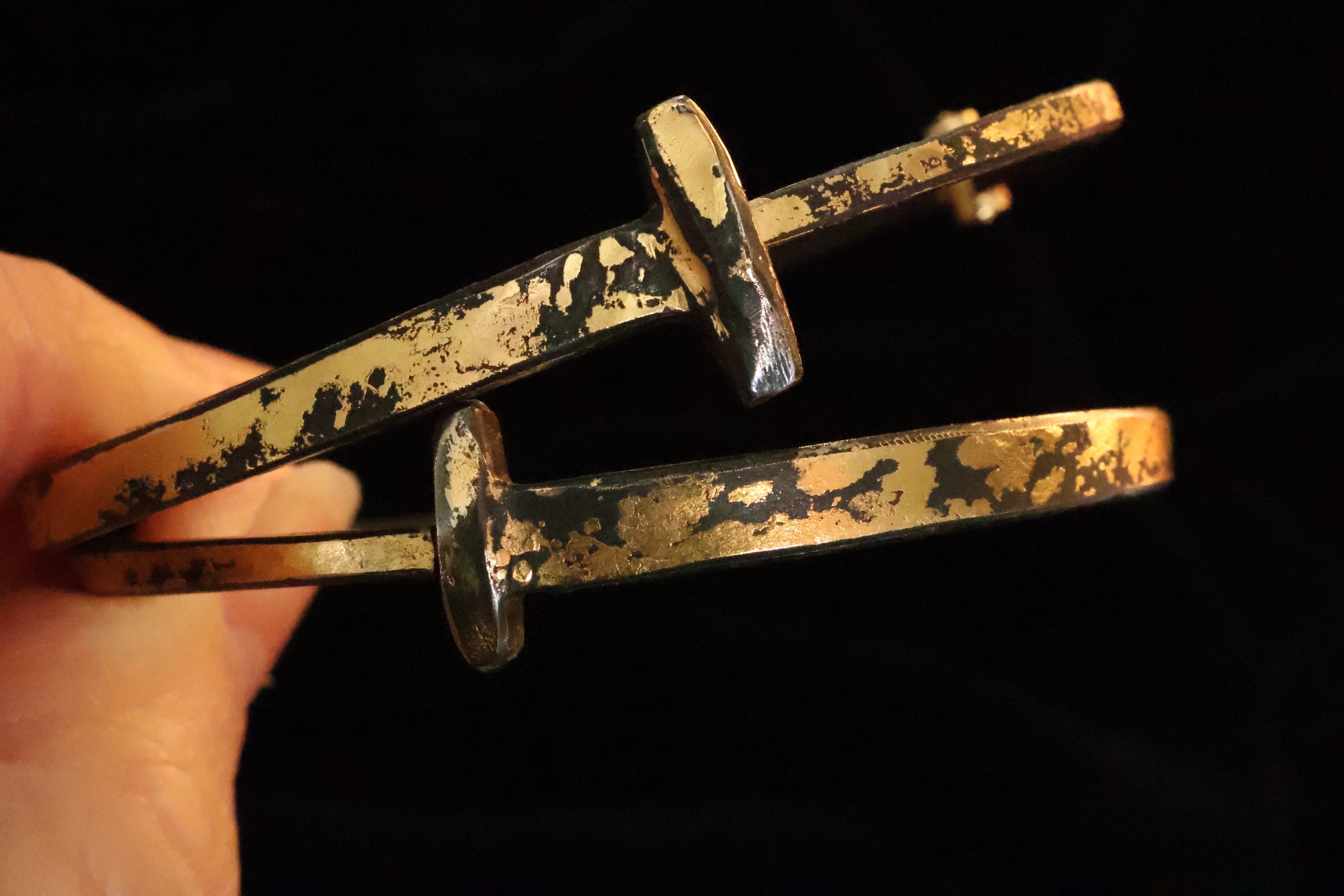 22K Gold Dust Nail Bracelet