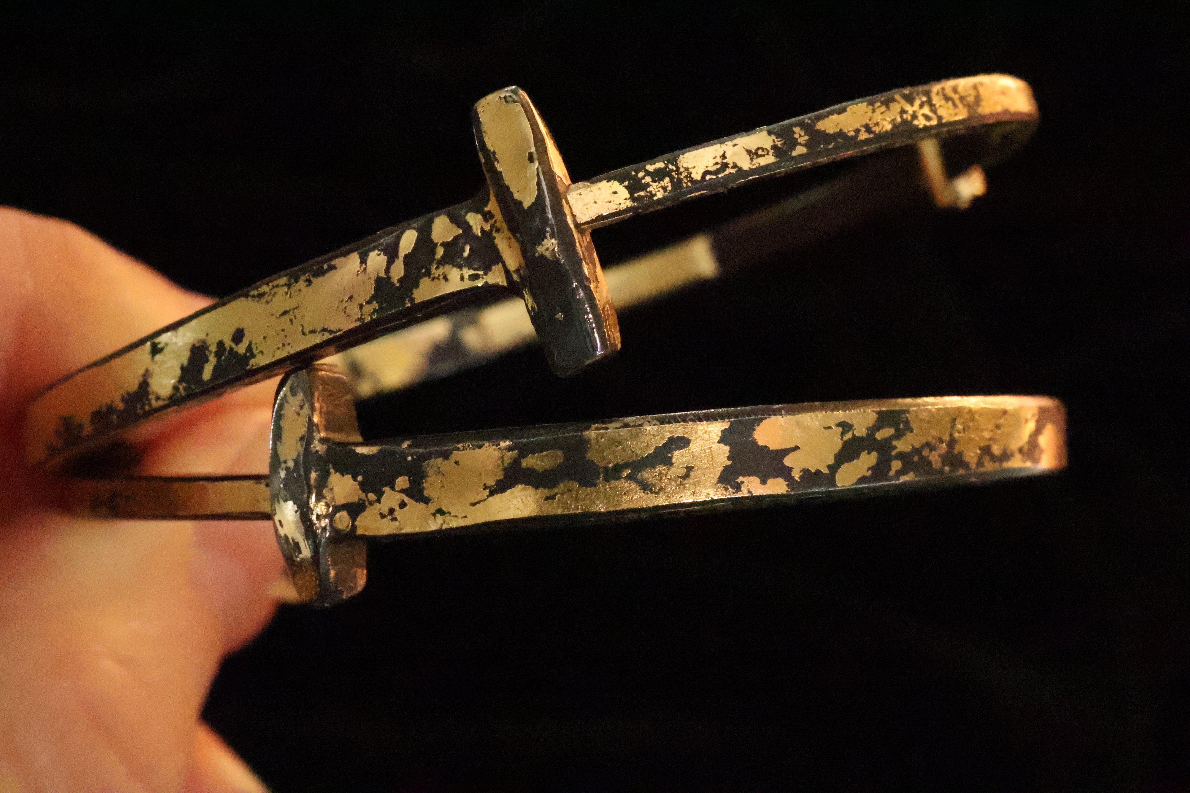 22K Gold Dust Nail Bracelet