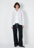 Katharina Hovman Ruffle Blouse Short in White