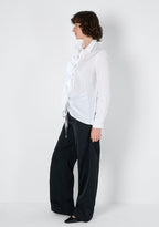 Katharina Hovman Ruffle Blouse Short in White