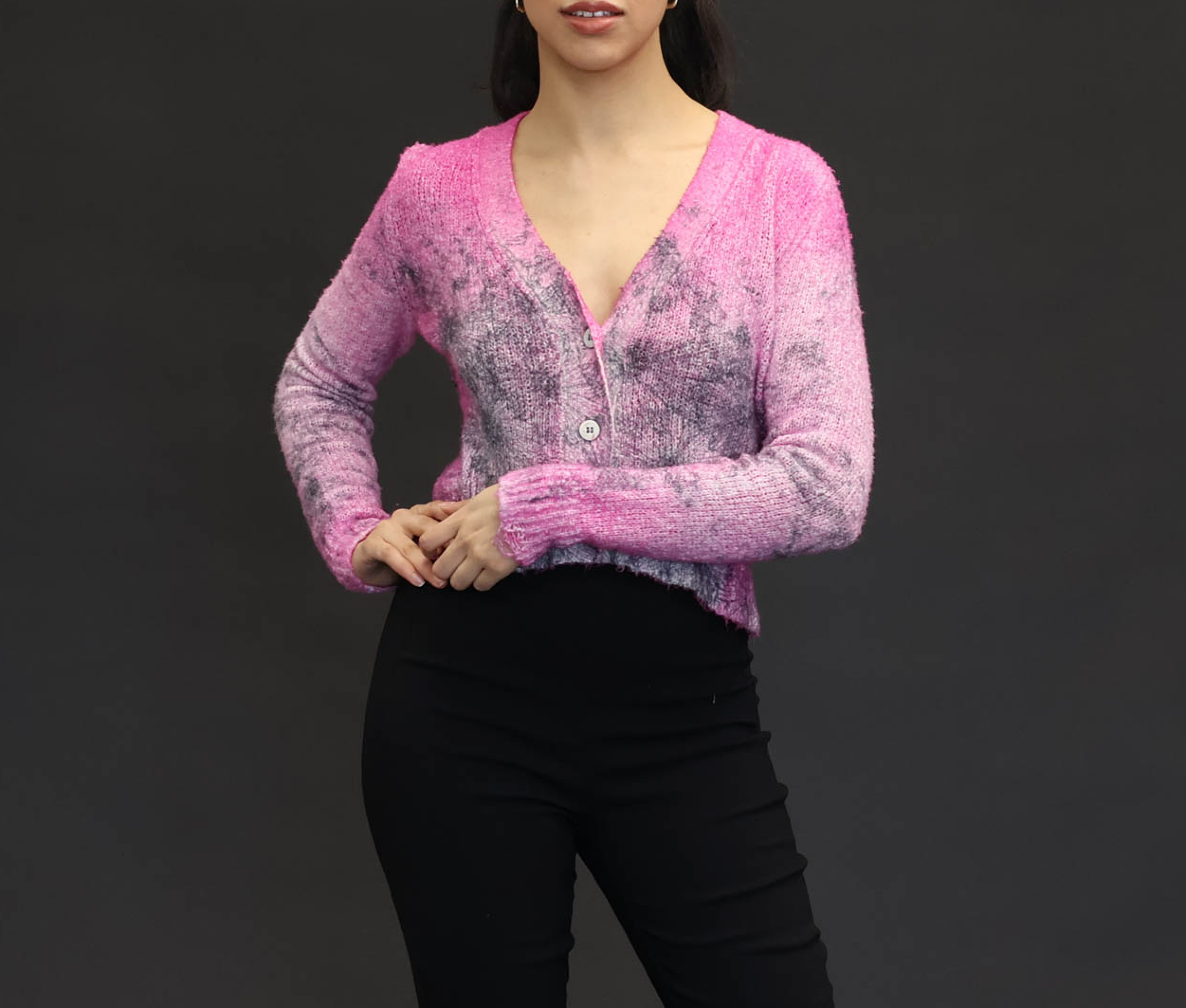 Rosa Fluo Avant Toi Daisy Cardigan