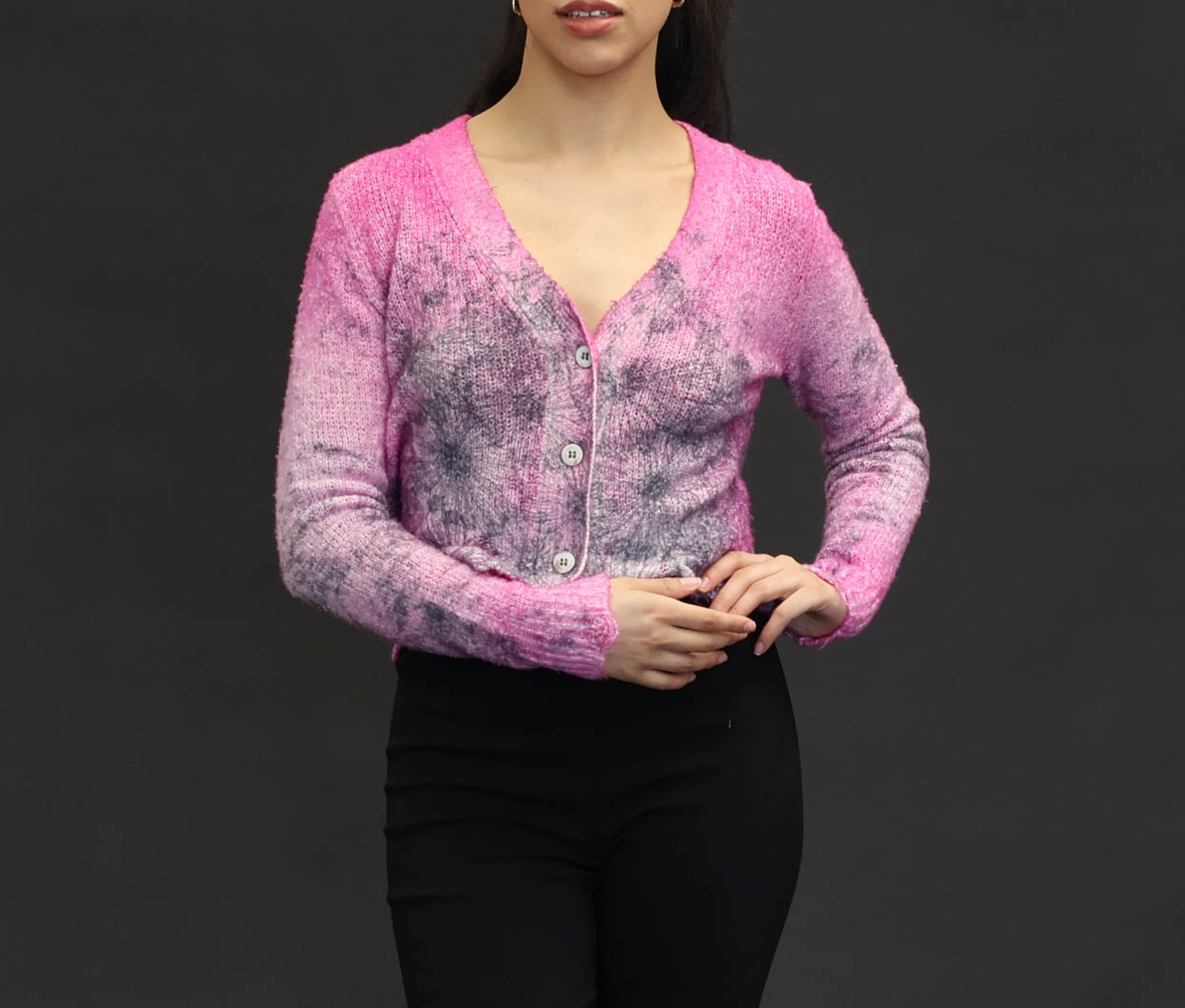 Rosa Fluo Avant Toi Daisy Cardigan