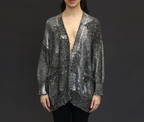 Metallic Knots Avant Toi Cotton Cardigan with Lamination