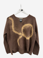 Susuzan Cashmere Seamless V-Neck Rectangle Sweater