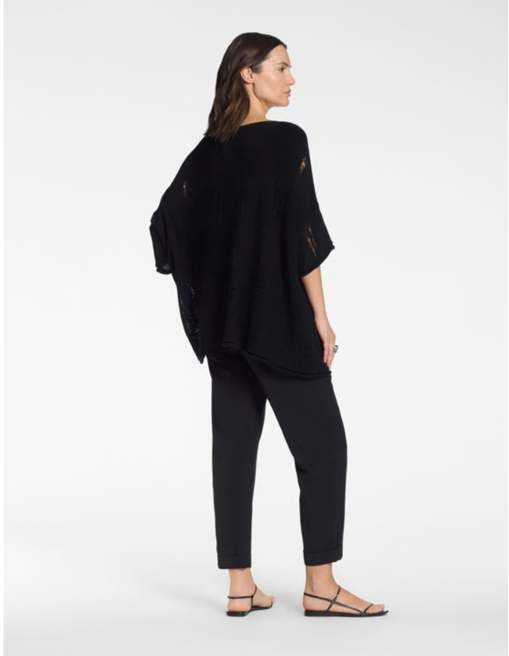 Sarah Pacini Oversized Seamless Sweater In Black
